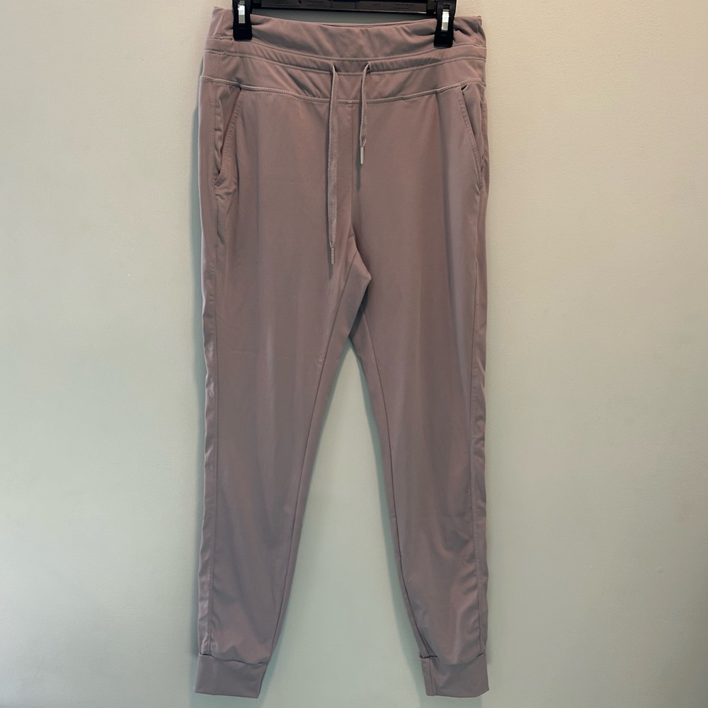 Women’s Gray Travel Drawstring High Waist Joggers L Tall